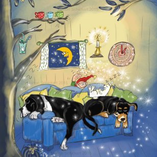 Tiergeschichten Hundebuch - Tag - und Nachtgeschichten mit den Hunden Mulle und Fritz